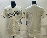 Men's Minnesota Twins Blank Cream 2022 City Connect Flex Base Stitched Jersey,baseball caps,new era cap wholesale,wholesale hats